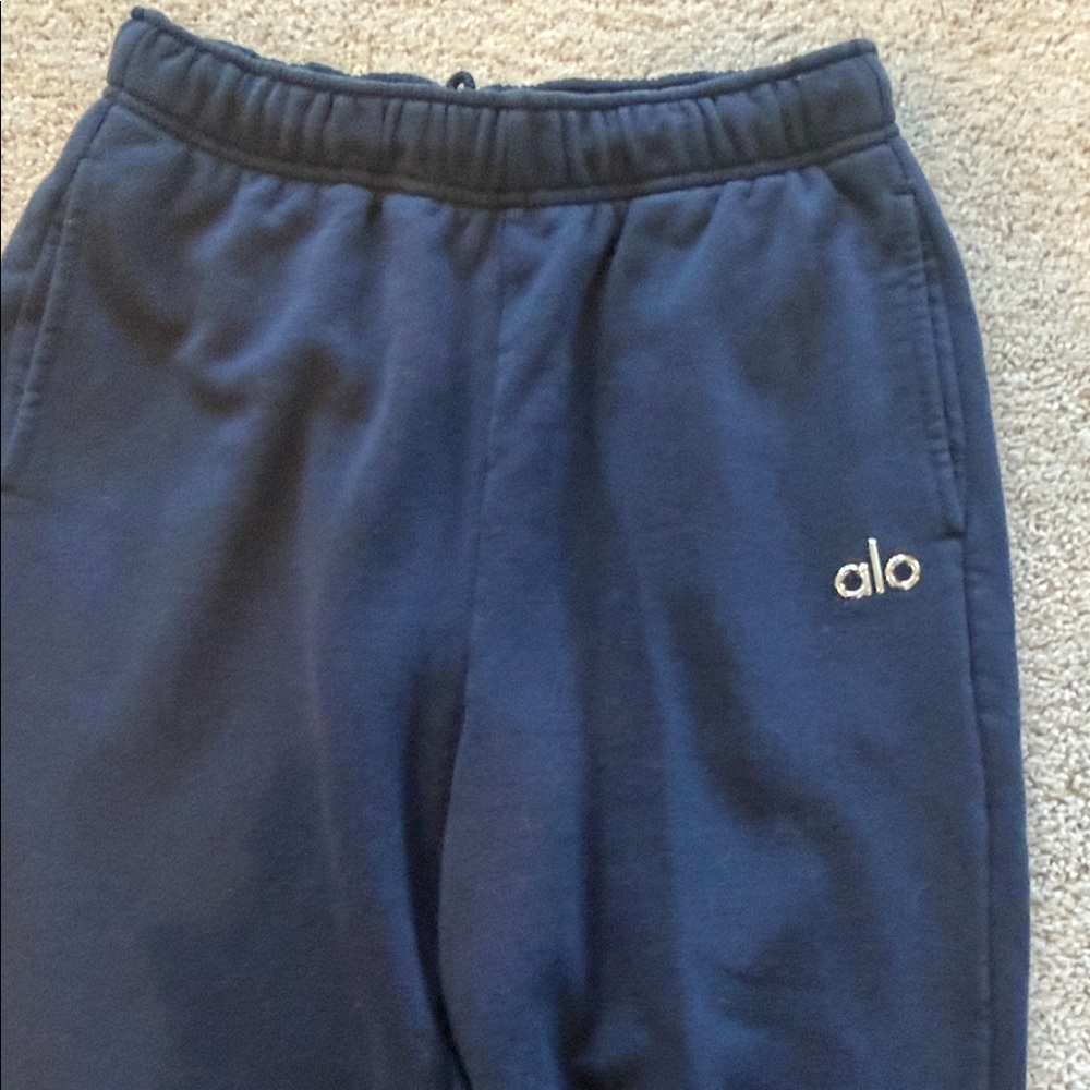 ALO Yoga Navy Blue Track Joggers